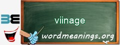 WordMeaning blackboard for viinage